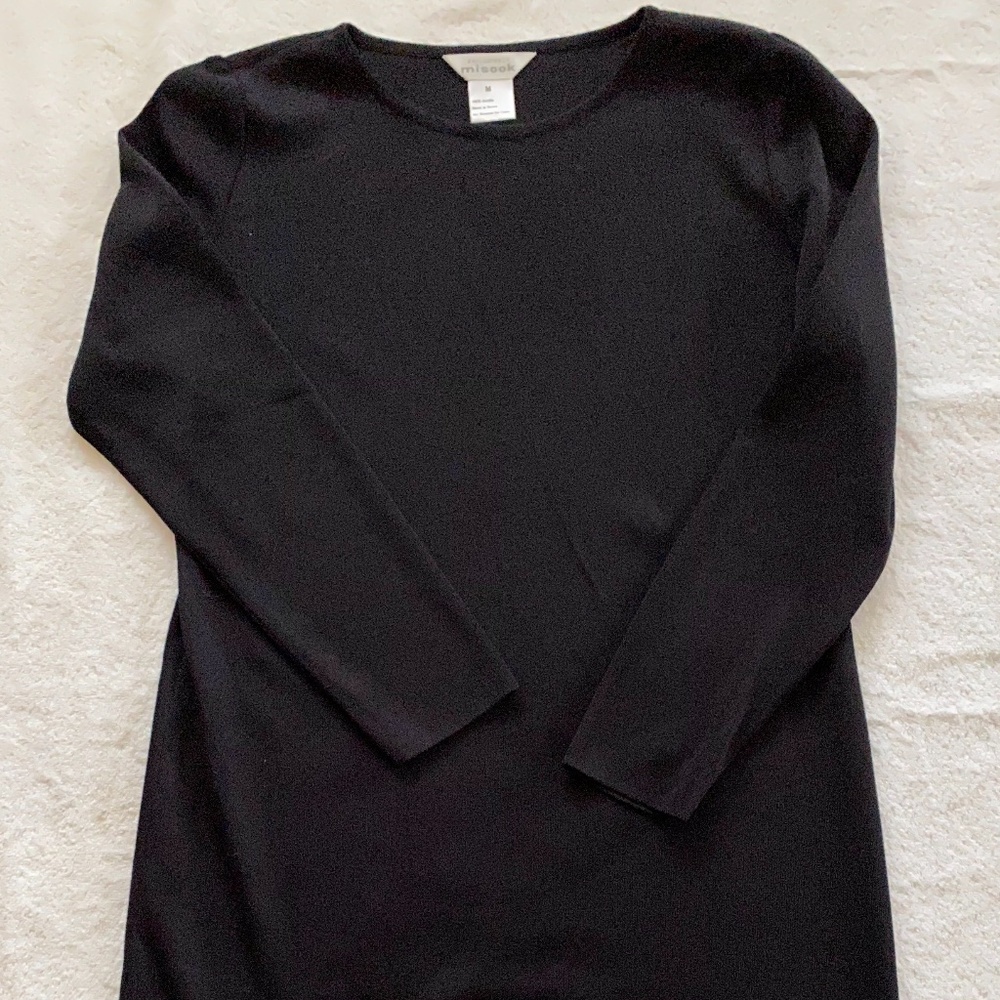 COPY - Misook 3/4 Sleeve Knit Sheath "Little Black Dress"
